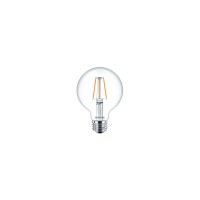 Philips Led Indoor/Outdoor G25 Clear Glass Dimmable Filament Light Bulb With Warm Glow Effect: 350-Lumen, 2700-2200 Kelvin, 5-Watt (40-Watt Equivalent), E26 Medium Base, Soft White , 8-Pack