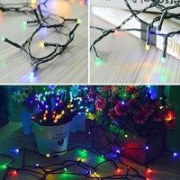 Lalapao Solar Christmas Lights 2 Pack 72Ft 22M 200 Led Solar Powered Starry Lighting Waterproof Outdoor String Lights For Indoor Gardens Xmas Tree Homes Wedding Party Decor(Multi Color)