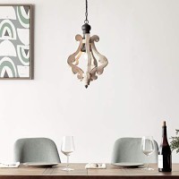 A&B Home Ds35539 Harper 1-Light Wood & Metal Chandelier, 12.5