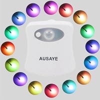 Ausaye 2Pack Toilet Night Light, 16-Color Changing Motion Sensor Toilet Light, Fun Bathroomtoilet Bowl Nightlight,Led Christmas Gifts Stocking Stuffers For Kids Him Her Men Mom Father