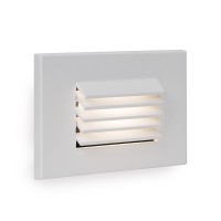 Wac Landscape Lighting Ledme 120V Led Horizontal Louvered Indoor And Outdoor Step And Wall Light 3000K Builtin Led In White