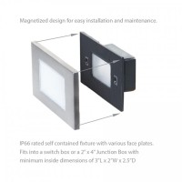 Wac Landscape Lighting Ledme 120V Led Horizontal Louvered Indoor And Outdoor Step And Wall Light 3000K Builtin Led In White