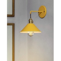 Iyoee Wall Sconce Lamps Lighting Fixture With On Off Switch Yellow Macaron Wall Lamp E26 Edison Copper Lamp Holder With Frosted