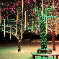 Meteor Shower Lights Christmas Lights 540 Led Meteor Lights Waterproof 20 Inch 10 Tubes Cascading Falling Raindrop Lights For Holiday Wedding New Year Party Garden Christmas Tree Decoration Pomelotree