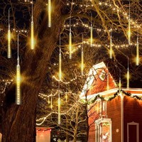 Meteor Shower Lights Christmas Lights 540 Led Meteor Lights Waterproof 20 Inch 10 Tubes Cascading Falling Raindrop Lights For Holiday Wedding New Year Party Garden Christmas Tree Decoration Pomelotree