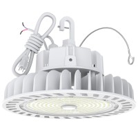 Hyperlite High Bay Led Lights 150W 21,000Lm(140Lm/W) 5000K Cri>80 1-10V Dimmable Ul Listed Hanging Hook Safe 5' Cable With 110V Plug Ufo High Bay Light For Shopping Mall Warehouse