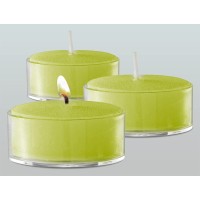 Olive Oil Tea Light Candles - 40 Pack - Clear Cup Unscented Travel, Centerpiece, Decorative Candle - 4.5 Hour Burn Time - By Ner Mitzvah