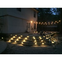 Fvtled Pack Of 10 Warm White Low Voltage Led Deck Lights Kit F138 Outdoor Garden Yard Decoration Lamp Recessed Landscape Pathwa