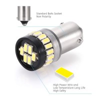 Features Dimensions25mm11in x 13mm051in x 13mm051in LED3014 ColorXenon White Unique 360 degree lighting ensures optimum visibility Bulbs are shock and vibration proof Low heat generation ensures a longer bulb life If you dont like this product Please clic