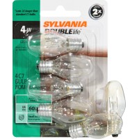 Sylvania Home Lighting 13523 C7-4W Incandescent Light Bulb, Candelabra Base, 4 Piece