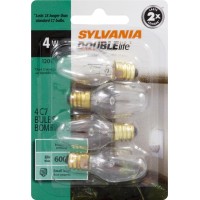 Sylvania Home Lighting 13523 C7-4W Incandescent Light Bulb, Candelabra Base, 4 Piece