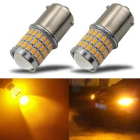 Ibrightstar Newest 9-30V Super Bright Low Power 7507 Py21W Bau15S 2641A Led Bulbs With Projector Replacement For Turn Signal Lights, Amber Yellow