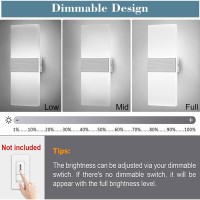 Lightess Modern Wall Sconce Dimmable 12W Up Down Wall Lights Acrylic Led Wall Lamp For Hallway Bedroom Corridor Cool White Hs