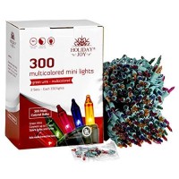 Holiday Joy Christmas Lights For Tree - 300 Count, Multicolor, Mini String Lights With Green Wire For Outdoor And Indoor Decorations?