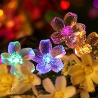 Fullbell Fairy Lights Flower String Lights 33 Feet 100 Led String Lights 8 Modes With Memory Function, Extendable Flower Lights For Bedroom Garden Tree Party Diwali Chrismtas Decorations(Multicolor)