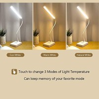 Maythank Cordless Desk Table Lamp Reading Light Rechargeable Battery 2200M,Touch 3 Led Modes,Dimmable,Small,Gooseneck, Highest 177,Lamp For Kids Bedroom Bedside