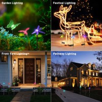 Oxyled Solar Lights Outdoor 6 Pack Solar Garden Figurine Stake Lights Color Changing Halloween Decorative Landscape Light Led