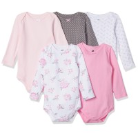 Hudson Baby longsleeve bodysuits are an essential part of babys wardrobe Our bodysuits feature adorable prints embroideries stripes and solids and provide a comfortable base layer thats great for pairing with pants shorts or even wearing under outfits Our