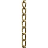 Rch Hardware Ch-S54-14L-Pb-164 Steel Clock Chain, Polished Brass (164 Foot Reel)