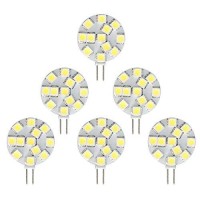 Dream Lighting Led 12Volt G4 Replacement Bulb / Jc10 For Rv Automotive Boat Interior Dome Light Under Cabinet Light-Bi-Pin, Dimmable Pure White Light, Pack Of 6