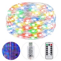 Hsicily Fairy Lights Plug In, 33Ft 100 Led Fairy Lights For Bedroom, Twinkle Lights With Remote Timer 8 Modes String Lights For Christmas Thanksgiving Patio Wedding Party Indoor Outdoor Decor