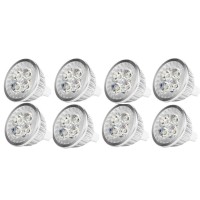 4W Led Mr16 Bulbs 12V 4W Led Spotlight Bulb For Landscape Track Light, Mr16 Gu5.3 Base,12 Volt,4W(35W Equivalent Halogen Replacement),Cool White 6000K,8 Pack