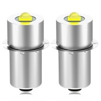 Jesled Upgrade Led Flashlight Bulb, 12V 18V Dc3.5-24V, 3W Pr2 P13.5S Maglite Led Conversion Kit For Ryobi Milwaukee Craftsman Lamp, 6000K Bright White Maglight Bulbs Replacement 2 Pack