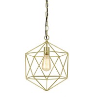 Af Lighting Bellini Triangles Pendant Light With Brushed Gold Finish And Swag Kit For Plug-In Or Hardwire Installation