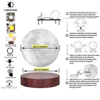 Vgazer Levitating Moon Lamp, 16 Colors 20 Models Floating Moon Lamp,Floating And Spinning In Air Freely With Adjustable Bightness Moon Night Light For Unique Gifts,Room Decor,Office Desk Tech Toys