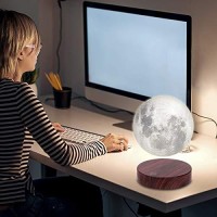 Vgazer Levitating Moon Lamp, 16 Colors 20 Models Floating Moon Lamp,Floating And Spinning In Air Freely With Adjustable Bightness Moon Night Light For Unique Gifts,Room Decor,Office Desk Tech Toys