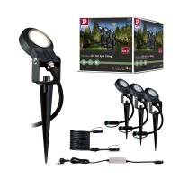 Paulmann 93696 Outdoor Plug&Shine Base Kit Spot Sting Outdoor, Ip67, 3000K, 3X6W, 24V, Dimmable