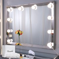 Chende Led Vanity Light For Mirror Hollywood Style Makeup Lights With Dimmer And 12V Adapter Stick On Vanity Mirror Mirror N