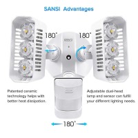 Sansi Led Outdoor Motionactivated Security Lights 27W 200W Equiv 2700Lm 5000K Daylight Waterproof Flood Light With Adjust