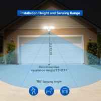 Sansi Led Outdoor Motionactivated Security Lights 27W 200W Equiv 2700Lm 5000K Daylight Waterproof Flood Light With Adjust