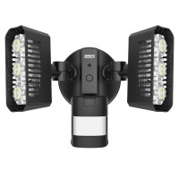 Sansi Led Outdoor Motion-Activated Security Lights, 27W (200W Equiv.) 2700Lm, 5000K Daylight, Waterproof Flood Light With Adjustable Head, 5 Year Warranty, Black