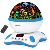 Moredig Kids Night Light Projector Remote Baby Night Lights For Kids Room With 12 Music Rotating Nursery Night Light Projector