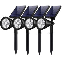 Innogear Solar Lights For Outside, Solar Lights Outdoor Waterproof Solar Garden Yard Spot Lights Spotlight Pathway Landscape Lighting Wall Light Auto On/Off, Pack Of 4 (White)