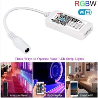 Sumaote Wifi Wireless Rgbw(Cw+Ww) Led Smart Controller Working With Android Ios System Mobile Phone App For 5050 3528 Led Light Strip, Fits Alexa,Google Home,Ifttt