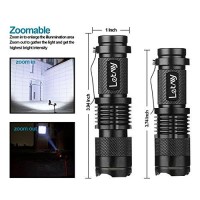 Letmy Tactical Flashlight, Super Bright Led Mini Flashlights With Belt Clip, Zoomable, 3 Modes, Waterproof - Best Edc Flashlight For Gift, Hiking, Camping, Hurricane & Power Outage (2 Pack)