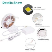 Led Vanity Mirror Lights For Makeup Dressing Table Vanity Set 13Ft Flexible Led Light Strip Kit 6000K Daylight White With Dimmer And Power Supply, Diy Mirror, Mirror Not Included