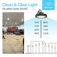 Hyperlite Ufo Led High Bay Light 150W 21000Lm 5000K 110V Dimmable High Bay Led Lights Ul Listed Us Hook 5 Cable Led High Bay