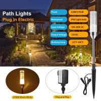 Greenclick Led Pathway Lights, 4.8W 12V Low Voltage Landscape Lighting, 6 Pcs 570 Lumen Outdoor Lights, Super Bright Extendable Path Lights, Ip65 Waterproof Garden Lights For Yard Patio Walkway, 2700K