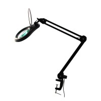 Esd Safe (Glass Lens) Professional Led Magnifying Lamp With Clamp (8 Diopter, 3X Magnification) Dimmable Work Light, Daylight Bright, 1200 Lumens 5600K-6000K, 60 Smd Leds, Bolioptics Mg16303222