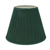 Aspen Creative 33053 Hardback Empire Transitional Spider Lamp Shade Mushroom Pleated Green 7 Top X 13 Bottom X 10 Slant