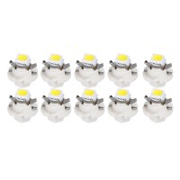 Cciyu 10 Pack Car T5 B8.4D 5050 1Smd White Led Lamps Instrument Dashboard Side Indicator Lights