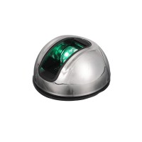 Attwood Nv3012Ssg-7 Lightarmor? 2-Mile Vertical Surface Mount Navigation Light, Green Led Lighting, Round Stainless Housing