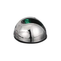 Attwood Nv3012Ssg-7 Lightarmor? 2-Mile Vertical Surface Mount Navigation Light, Green Led Lighting, Round Stainless Housing