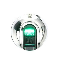 Attwood Nv4012Ssg-7 Lightarmor 2-Mile Vertical Surface Mount Navigation Light, Green Led Lighting, Eliptical Stainless Housing