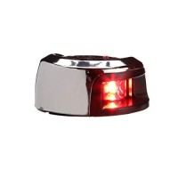 Attwood Nv2012Ssr-7 Lightarmor 2-Mile Navigation Deck Mount Sidelight, Red Led Lighting, Round Stainless Housing