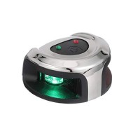 Attwood Nv2002Ss-7 Lightarmor 2-Mile Navigation Lights, Deck Mount, Round, Bi-Color, Led Lighting, Stainless Housing